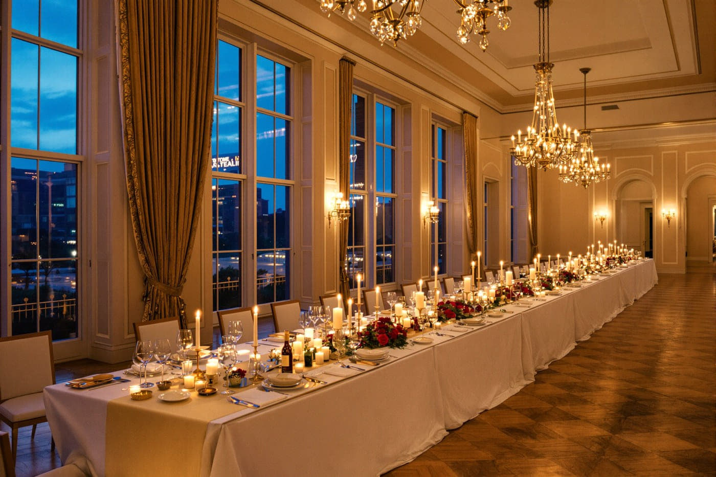 A private meeting room overlooking Budapest